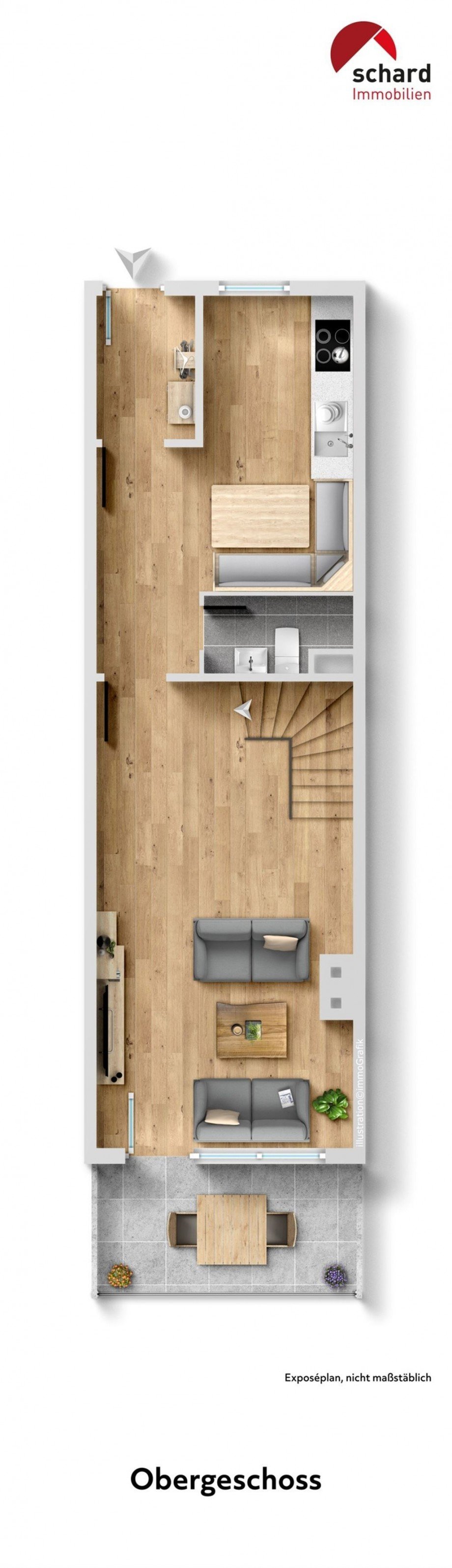 Obergeschoss Maisonettewohnung Weiterstadt