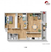 Grundriss Einfach Gut! 
3-Zimmer-Wohnung zum Wohlf�hlen.