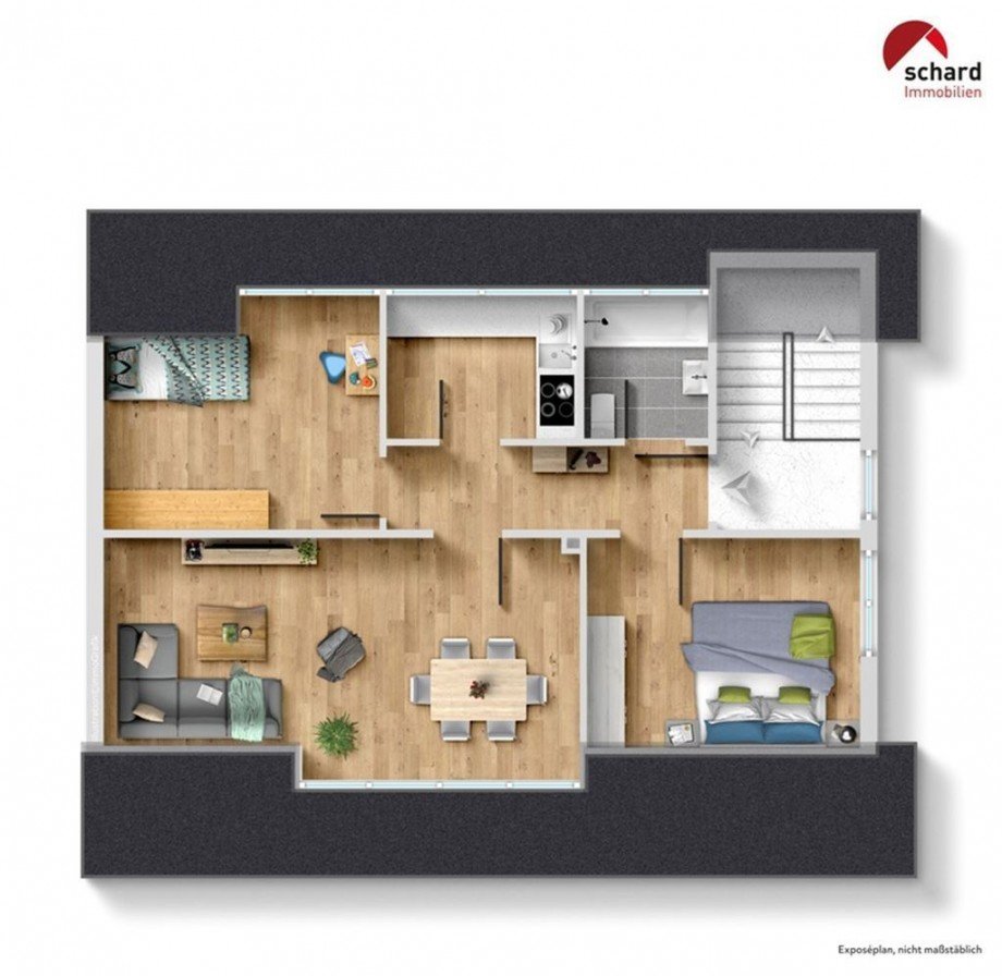 Grundriss-DG Dachgeschosswohnung Weiterstadt