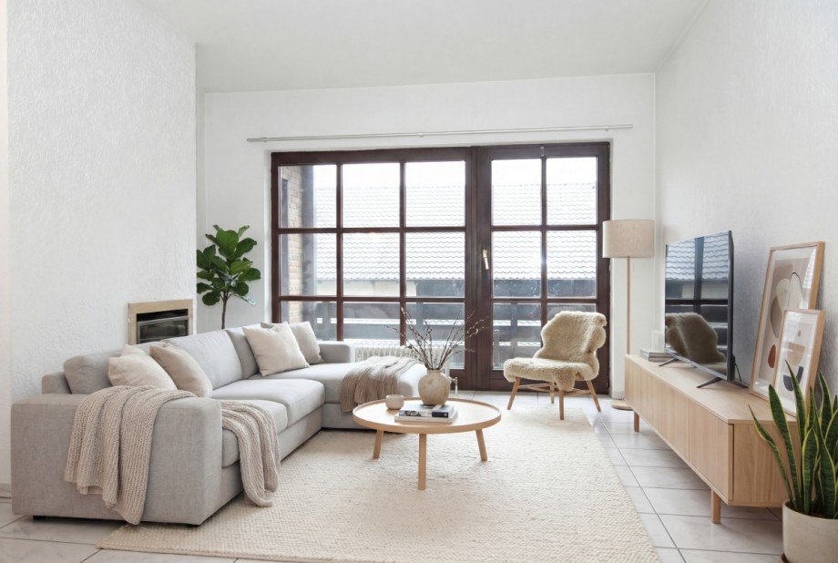 Ausschnitt Wohnzimmer/ digital m�bliert Maisonettewohnung Weiterstadt