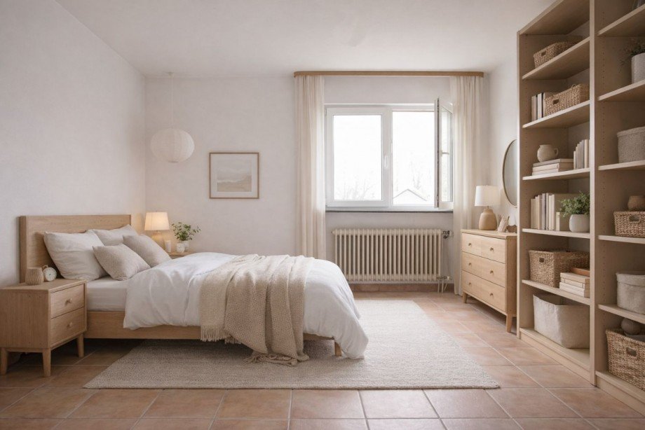 Schlafzimmer/ Originalraum digital m�bliert Etagenwohnung Weiterstadt